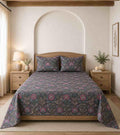 VAHNIKA |108×108 King Size | 100% Cotton | 200 TC Discharge Print | 1 Bedsheet with 2 Pillow Covers